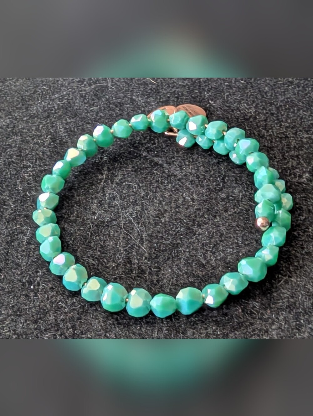 Green Beaded Wrap Bracelet